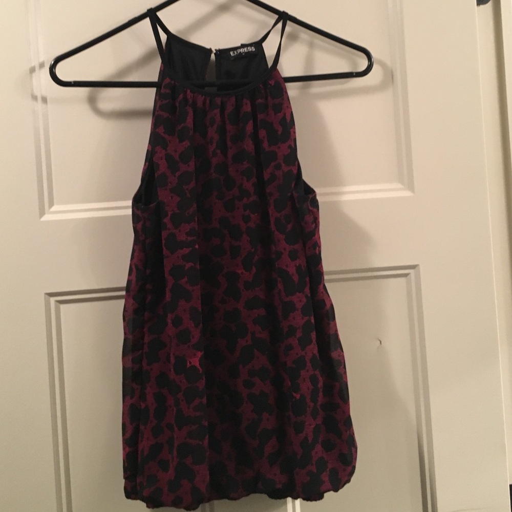 High neck line tank