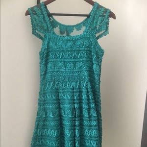 Anthropologie Turquoise Baraschi Dress Size 4