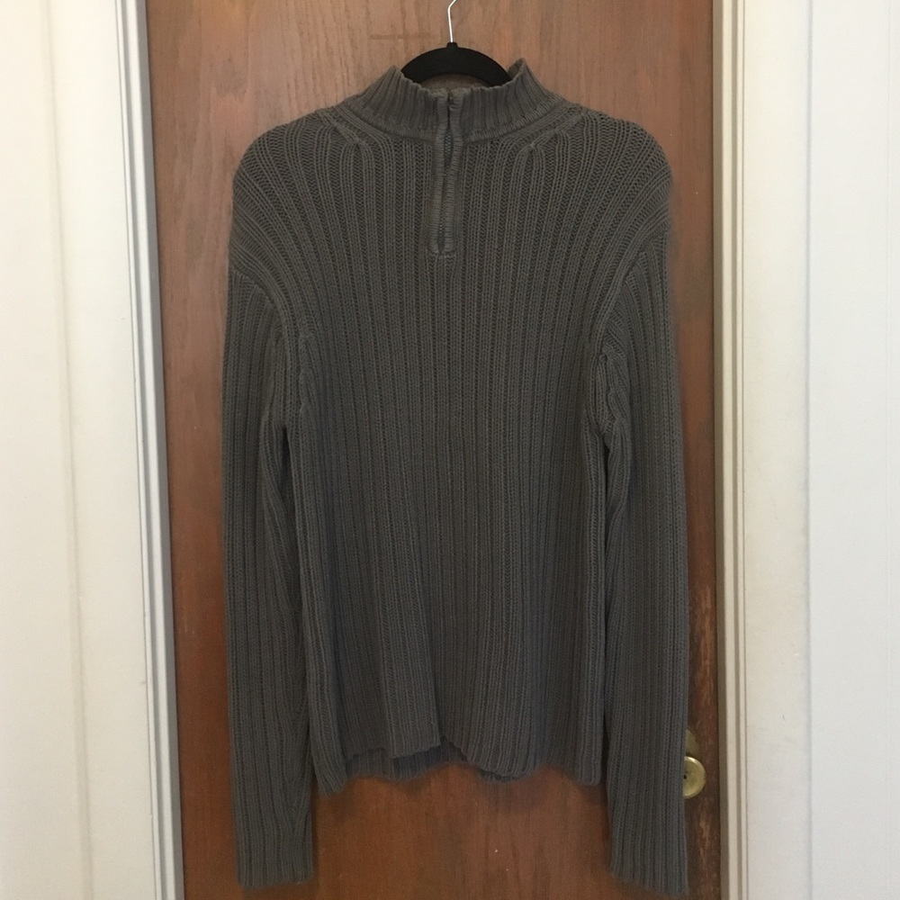 Grey quarter zip sweater