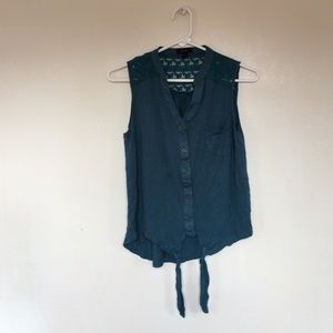 Lightly worn teal tank top