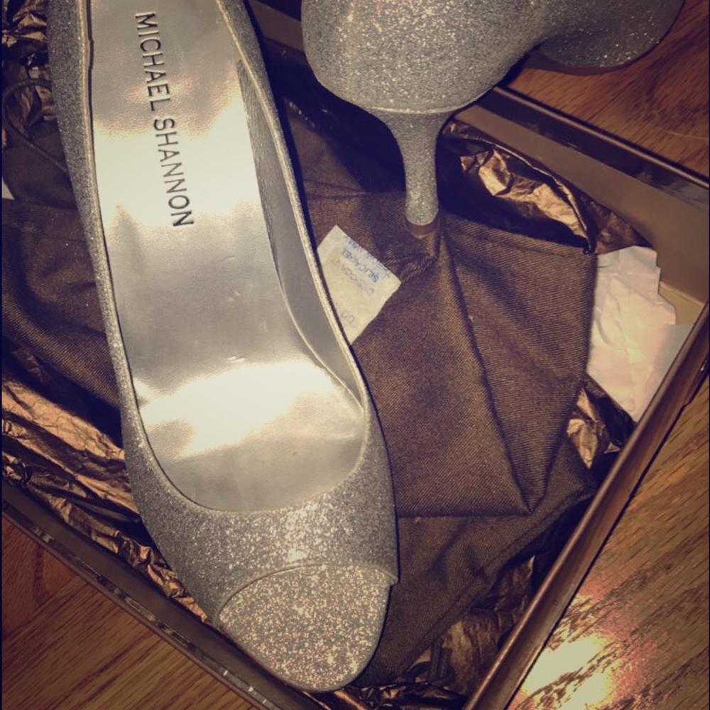 Sequin open toe heel Sandals
