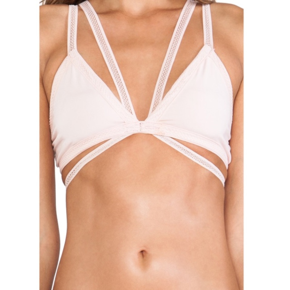 For Love & Lemons X Revolve Love You Knot Bra Pink