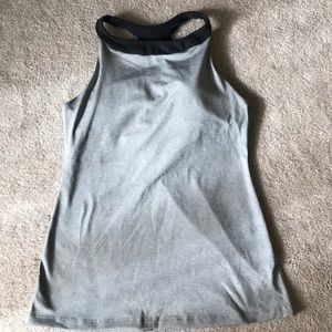 Medium Grey High Neck Workout Top