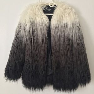 Bebe Ombre Faux Fur Coat