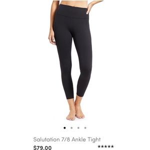 Athleta Salutation 7/8 ankle tights black