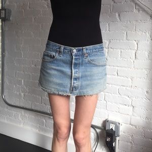 Levi's 501 custom hipster mini skirt