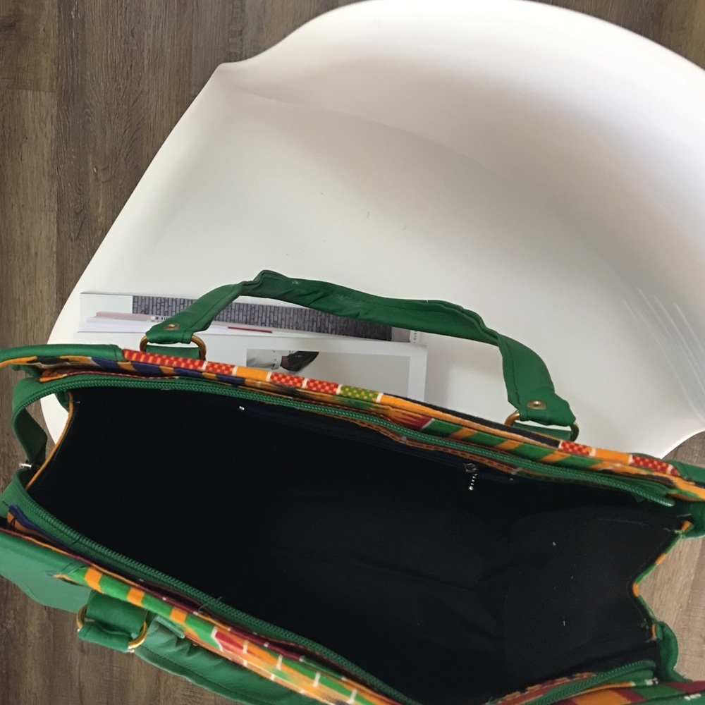 Kente leather bag - Picture 3 of 4