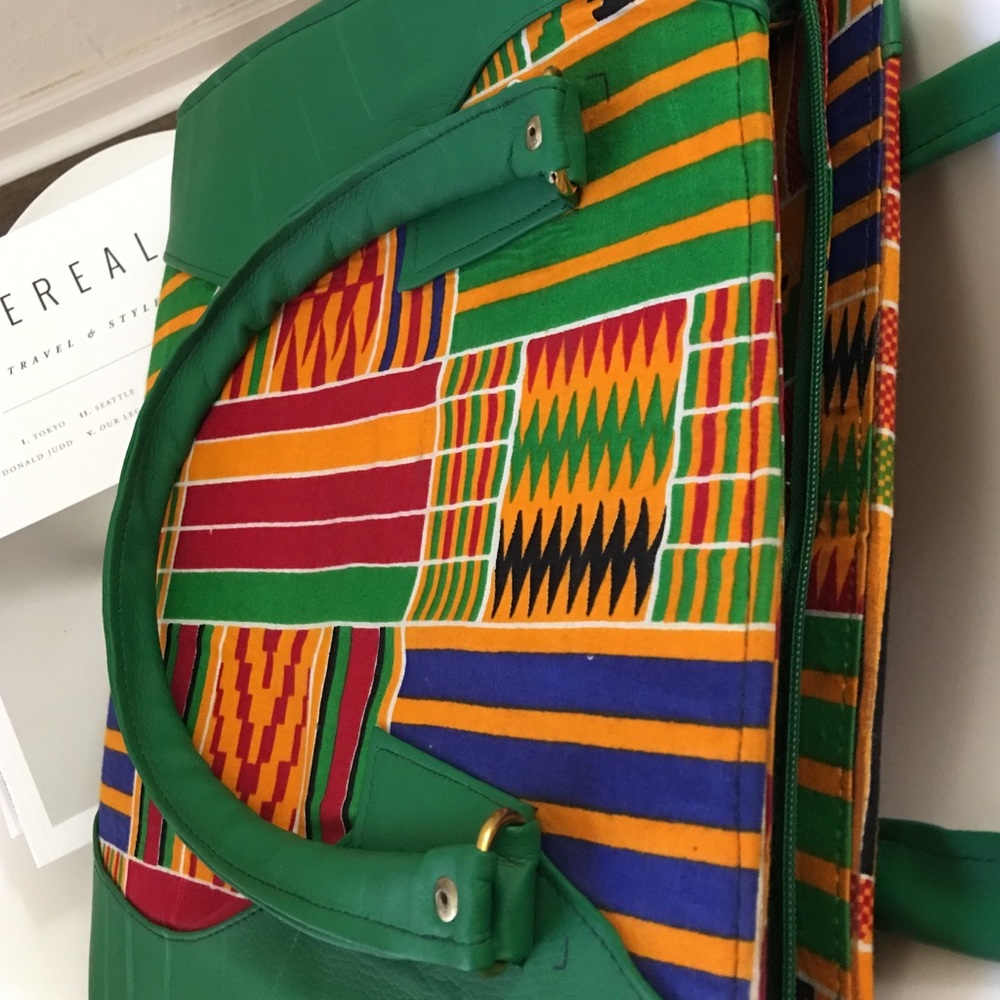 Kente leather bag - Picture 4 of 4