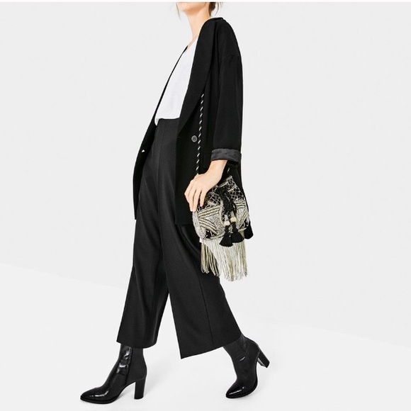 ZARA BEADED FRINGE BUCKET BAG BRAND NEW - Picture 6 of 8