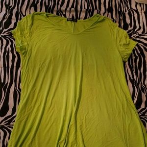 Lime green tunic length short