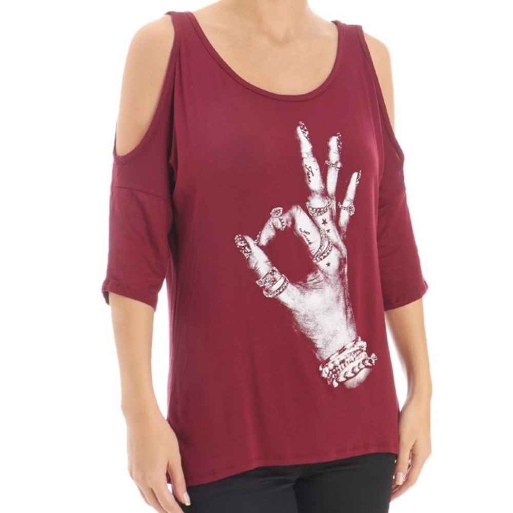 Gypsy Hand Cold Shoulder Top