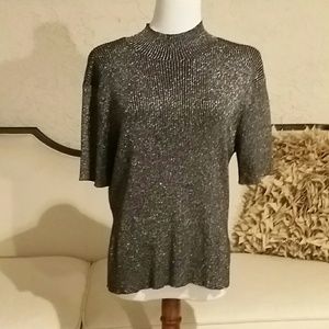 Black and Silver Stretchy Top