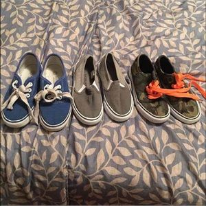 3 pair of boys canvas shoes All size 12