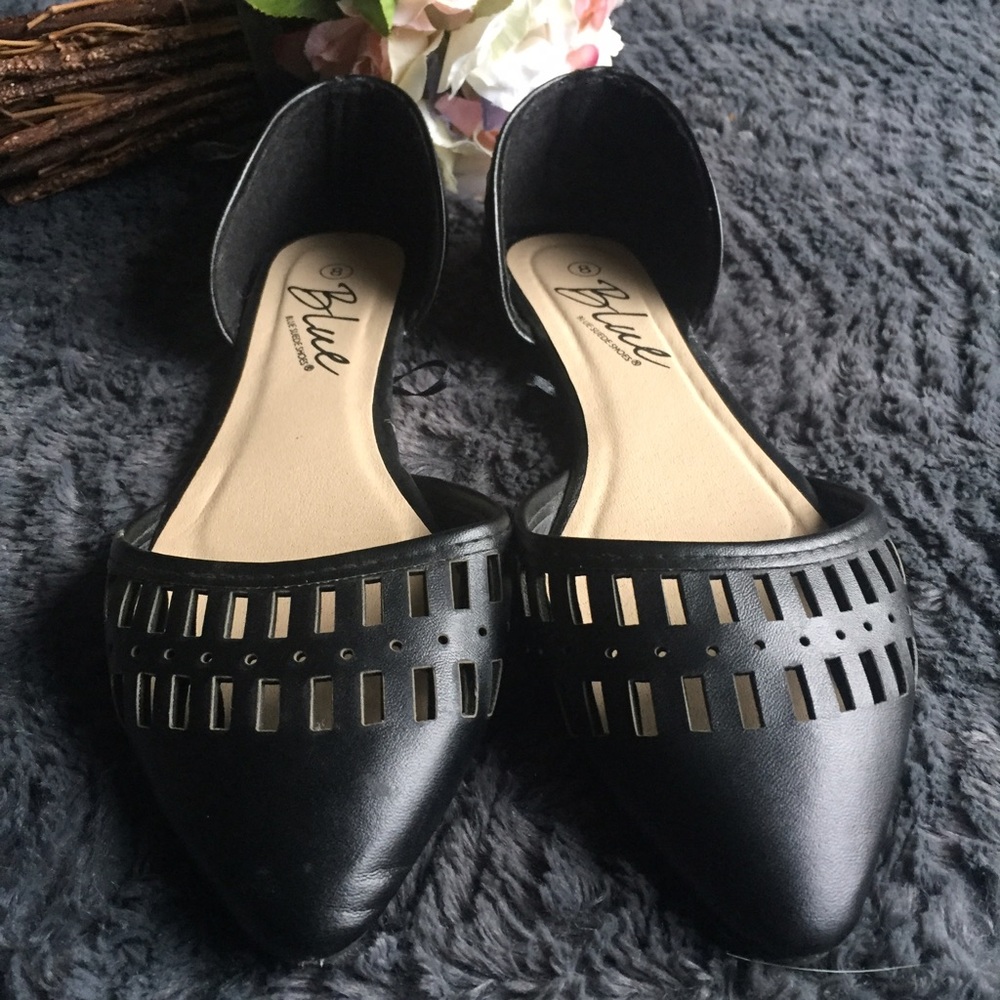 Cutout D'orsay Black Flats