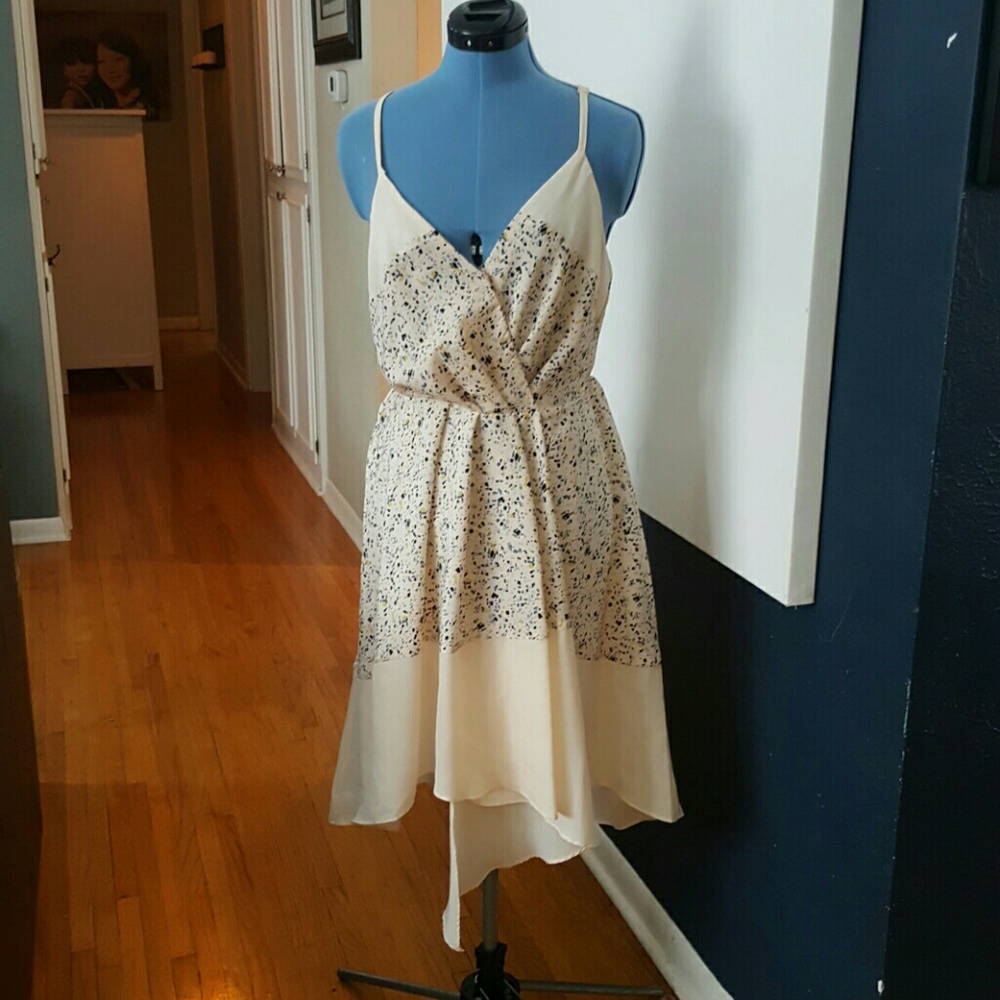 Print flowy midi hi low dress