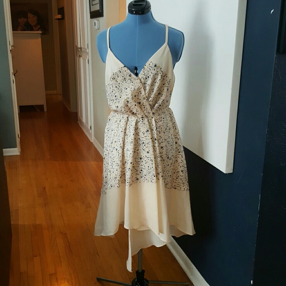 Print flowy midi hi low dress - Picture 1 of 4