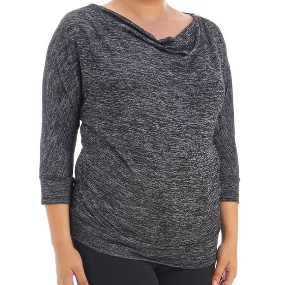 Olivia Blu Tops - 🌹HP 2/14🌹Drape Neck w/ Zip Shoulders