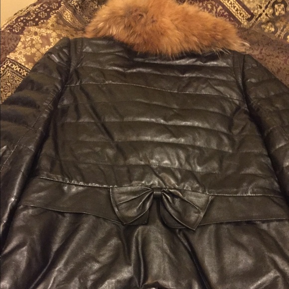 Black leather with fur - Picture 2 of 2