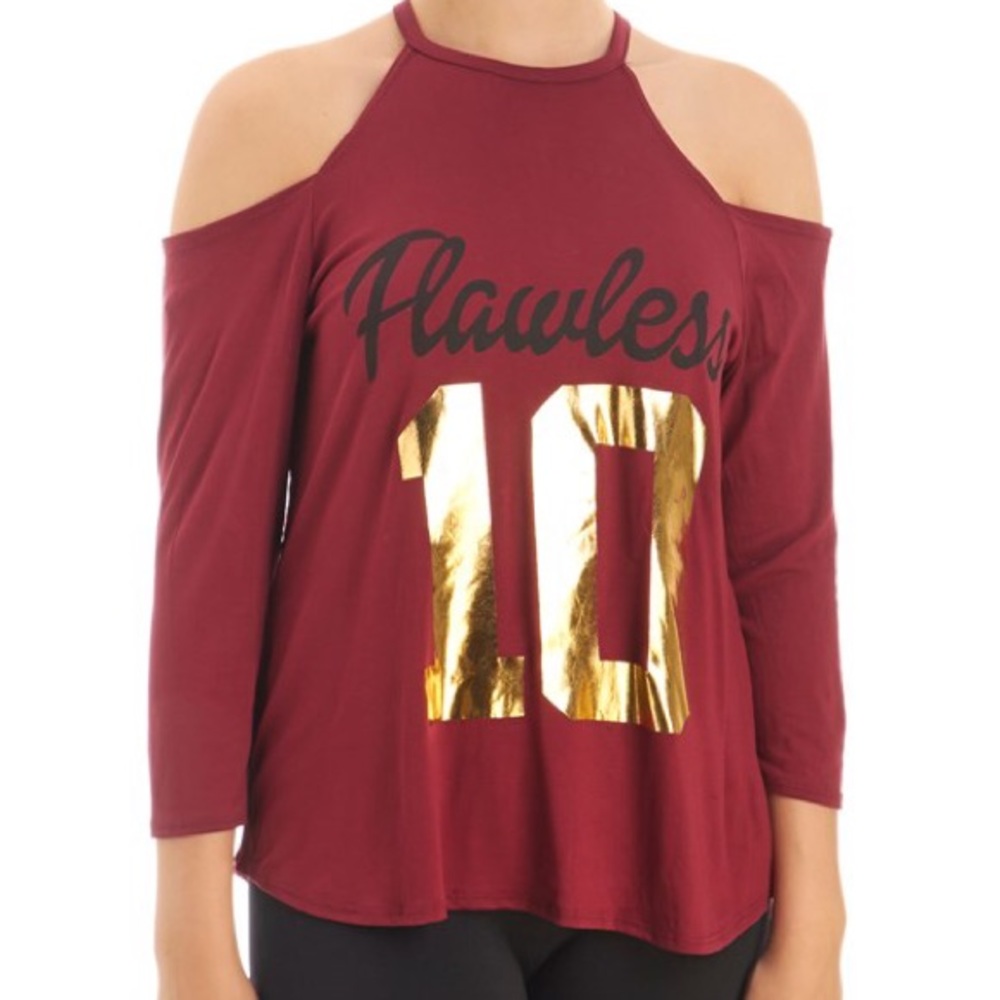 Flawless Cold Shoulder Top
