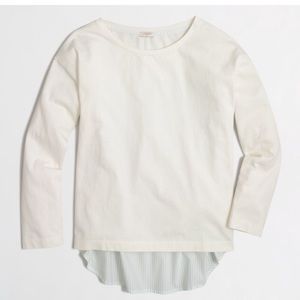 NWT J. Crew Factory Mixed-Media T-Shirt Size XS