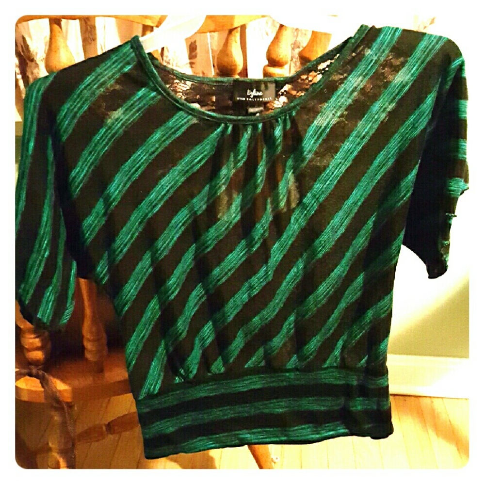 Green and black top