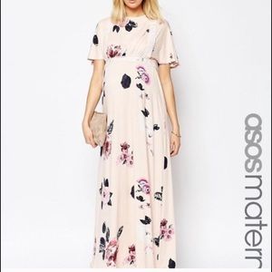 ASOS pink floral maternity dress NWT size 4