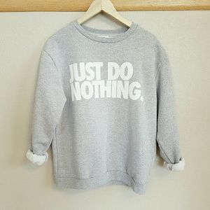 RAD Grey Sweater Just Do Nothing size M Womens