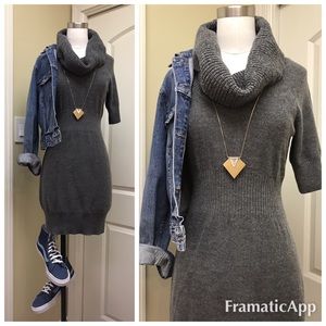 LOFT Cowl-Neck Sweater Dress | M