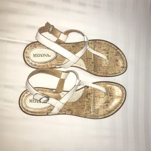 Merona Strappy White Sandals