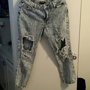 Torn Boyfriend Jeans