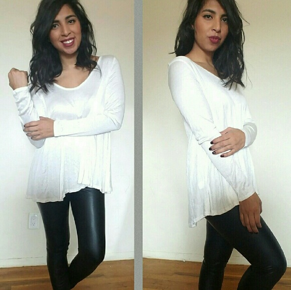 ❕LAST ONE IVORY LACE UP BACK TOP - Picture 2 of 2