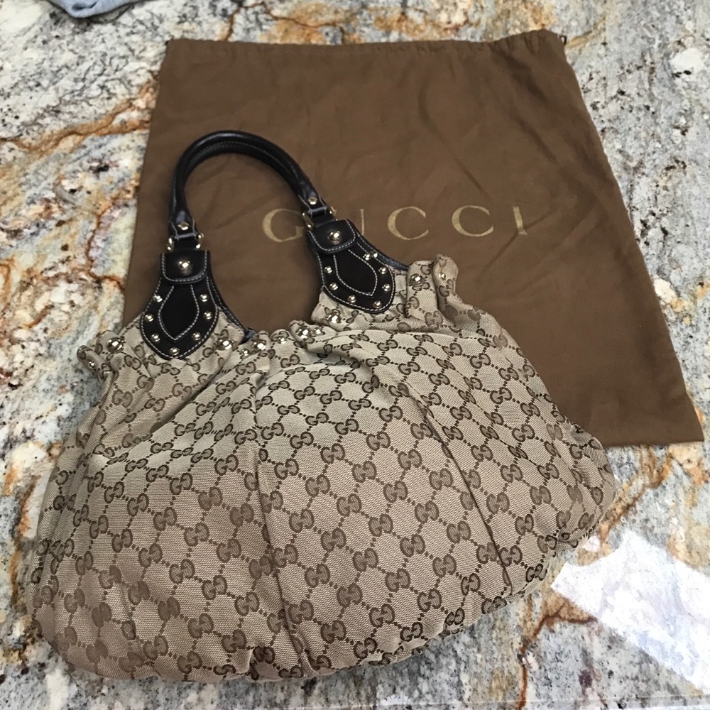 Gucci Pelham Medium Studded Shoulder Bag