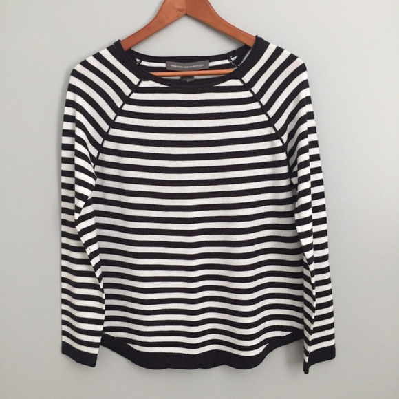 French Connection Sweaters - French Connection navy and white stripe sweater