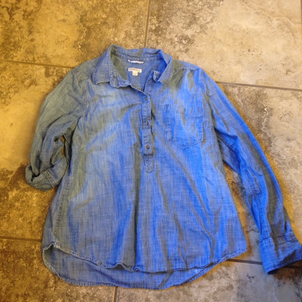 Pullover Chambray Top