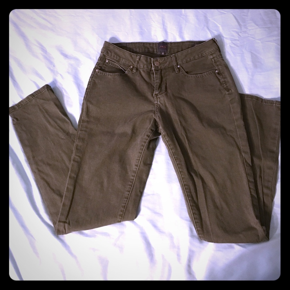 Olive colored skinny jeans. Size 2