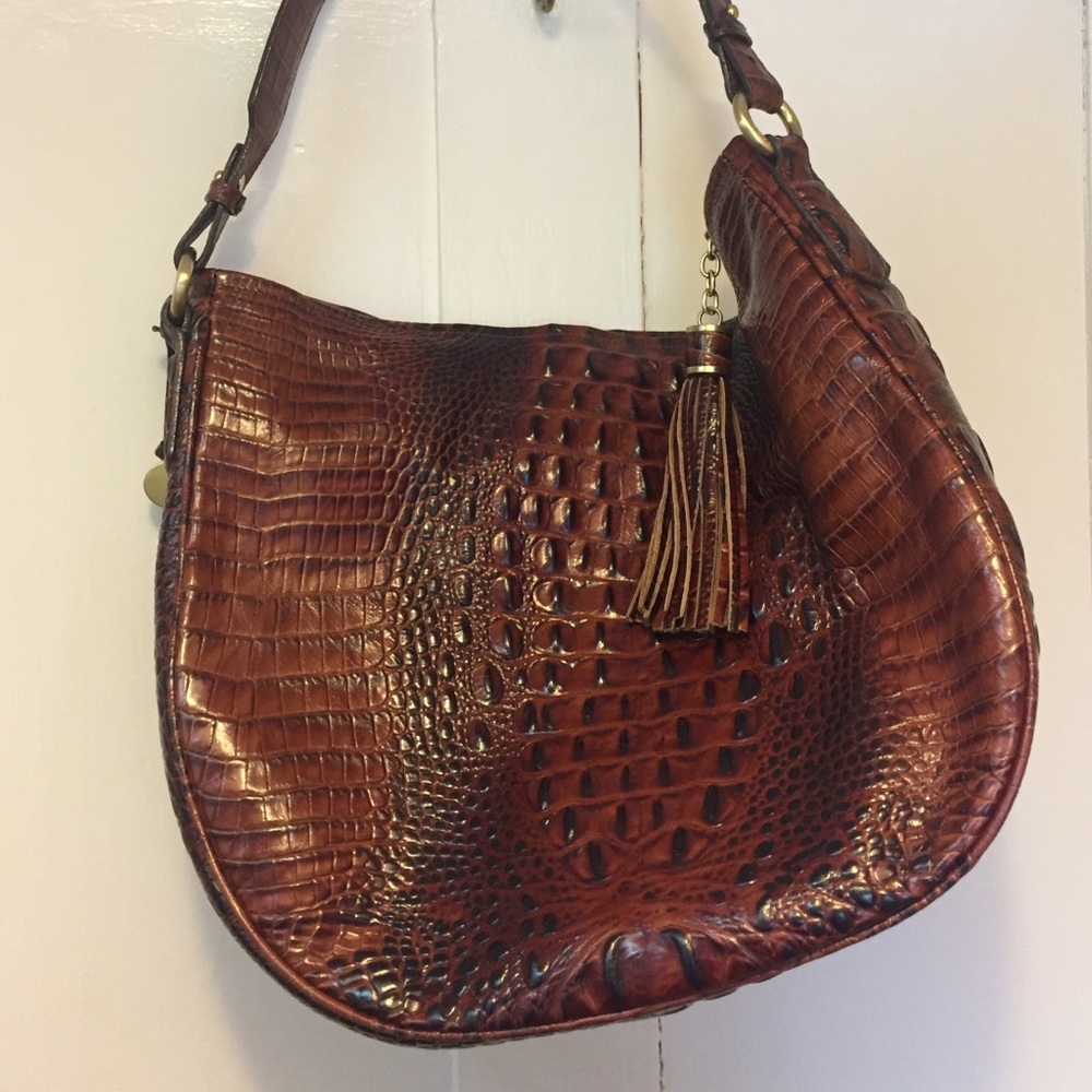 Brahmin Pecan Colored Hobo Bag