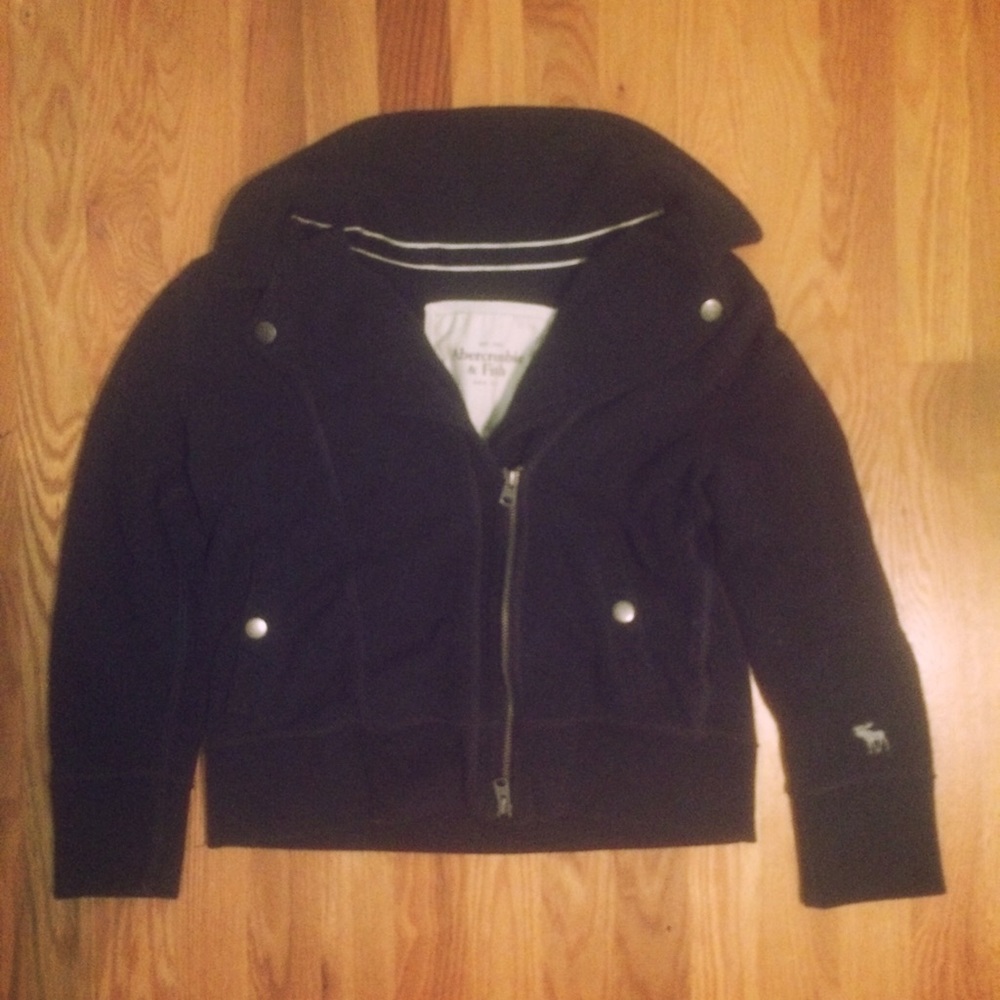 Abercrombie & Fitch Navy Zip Sweater