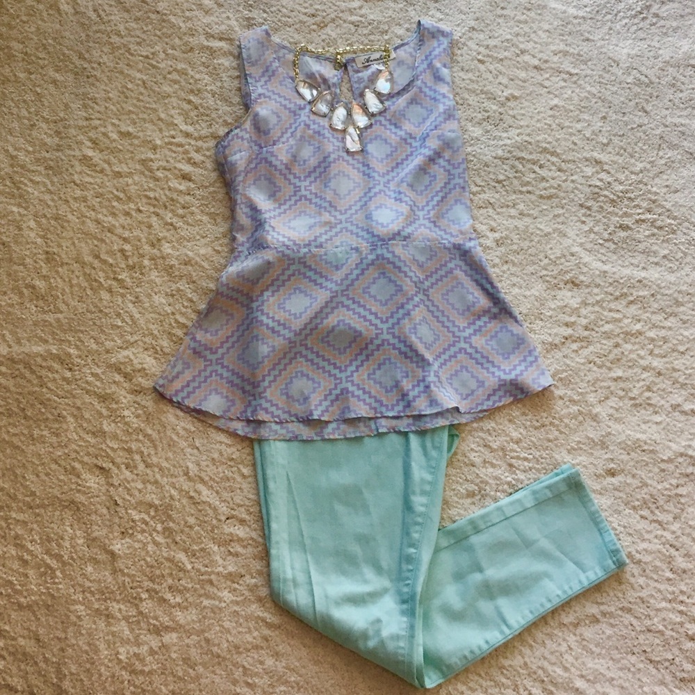 Pastel Peplum Top