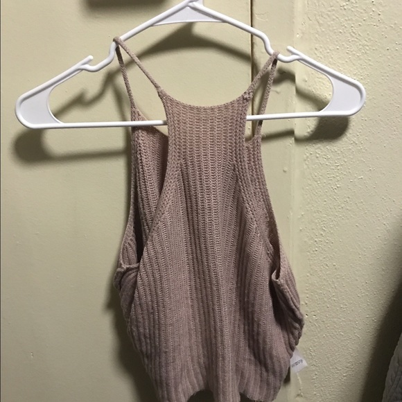 pink knit brandy melville crop top - Picture 3 of 3