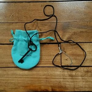 Tiffany & Co. Black ceramic key necklace