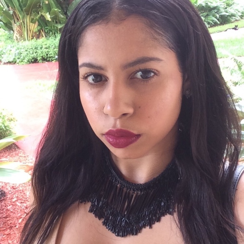 Black statement necklace