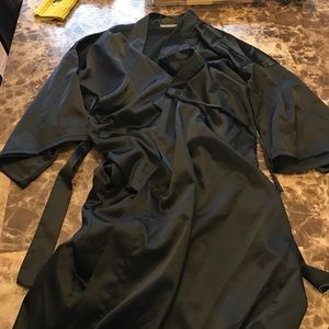 Long Silky Black Robe