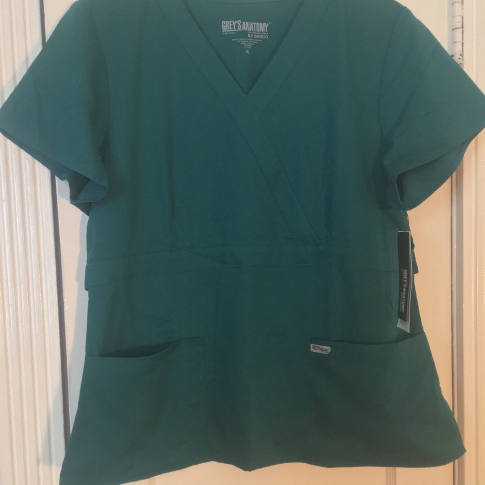 Grey's Anatomy Scrubs 3 Pocket Mock Wrap