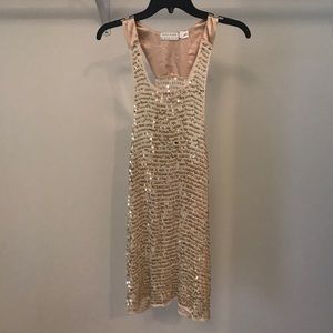 Gold mesh sequin beach cover up