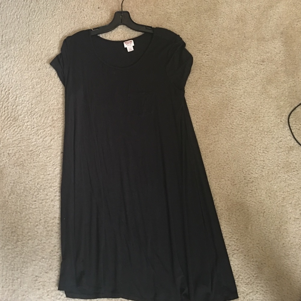 Basic black tee shirt dress