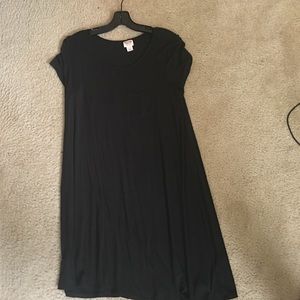 Basic black tee shirt dress