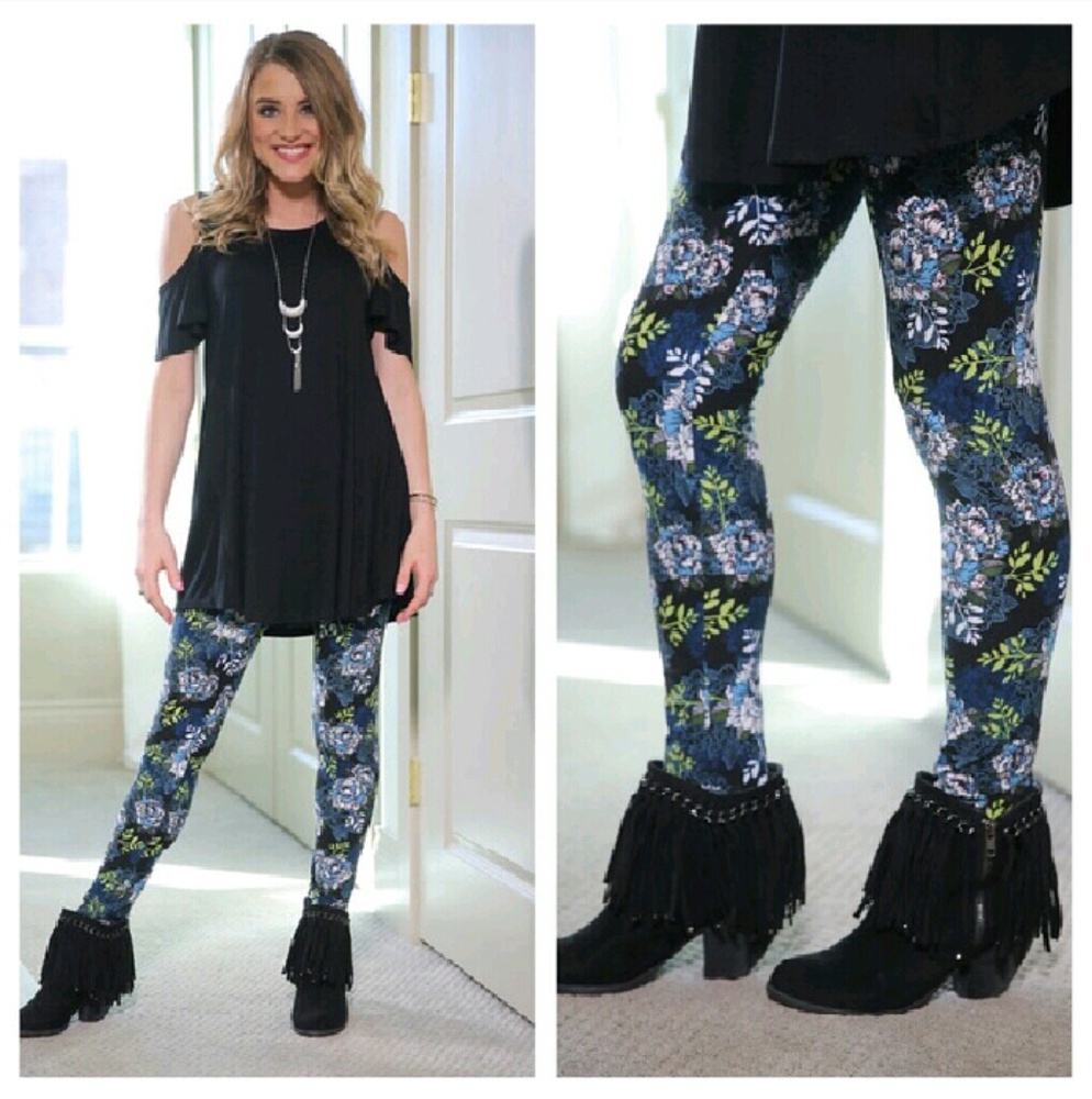 •Spring Floral Leggings•