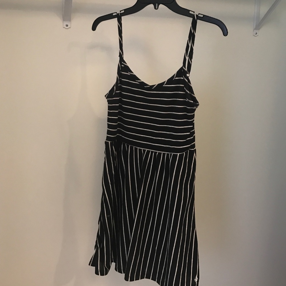 Black and white striped Volcom dress