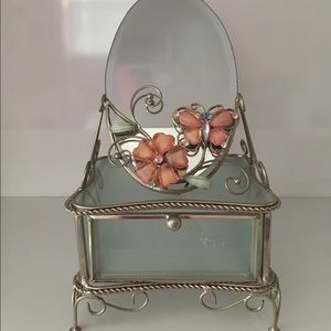Jewelry Trinket Holder with Mirror