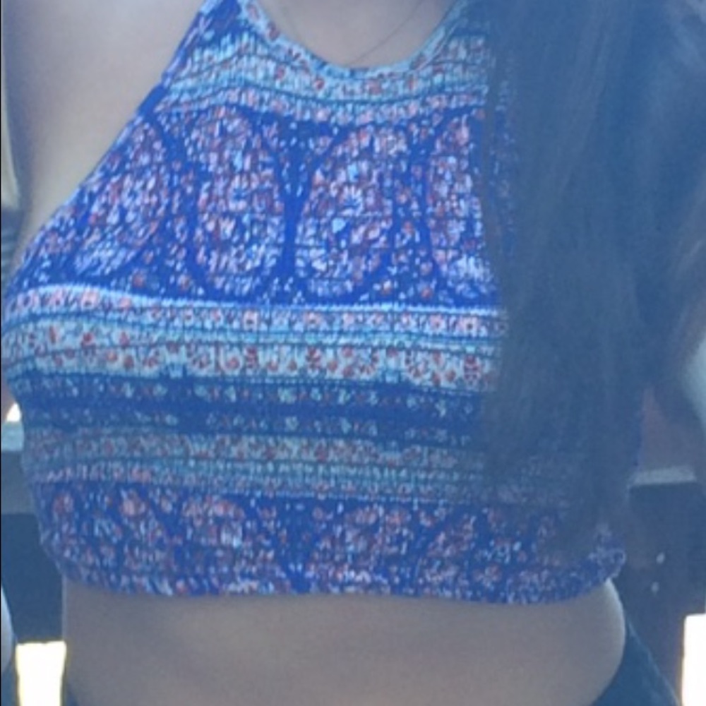 colorful smocked halter top - Picture 1 of 4